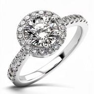 IGI-1.01克拉實驗室培育鑽石白金戒指