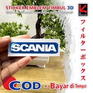 SCANIA EMBLEM RAISED ESP MOTORCYCLE STICKER 3D Filter Box FLEXIBLE RAISED EMBLEM FILTER BOX