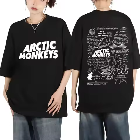 Arctic Monkey Lyrics Limited Design Graphic T Shirts Women Cotton Fashion Rock Oversized T-shirt Har