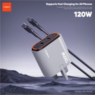 MOXOM MX-HC315 PD45W SCP22.5W MAX 120W Super Fast Charger Dual USB-C Port with USB-C to Type-C Cable
