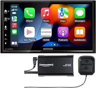 KENWOOD DMX709S eXcelon 6.95-Inch Capacitive Touch Screen, Car Stereo, CarPlay and Android Auto, Bluetooth, AM/FM HD Radio, MP3 Player, USB Port, Double DIN, 13-Band EQ Plus SXV300V1 SiriusXM Tuner
