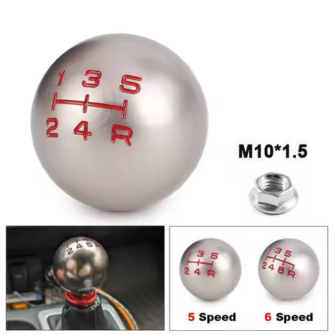 Gear Shift Knob Aluminum 5/6 Speed JDM Matte Ball Shape for Honda Civic FD2 FN2 EP3 TYPE R DC2 DC5 F