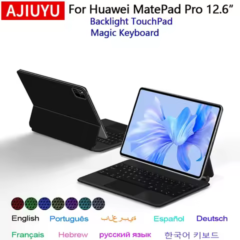 Touchpad Backlit Magic Keyboard For Huawei MatePad Pro 12.6 inch WGR-W09 WGR-W19 AN19 Tablet Smart C