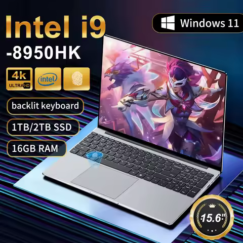 Intel Core i9-8950HK 15.6" Laptop Computer PC 16GB DDR4 1TB SSD i9 Laptops Windows 11 Pro Office Fin