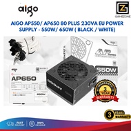 AIGO AP550 / AP650 80 PLUS 230V EU POWER SUPPLY (PSU) - 550W / 650W ( BLACK / WHITE )