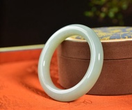 天然和田玉且末藍手鐲  圈口54.5mm  油潤柔和