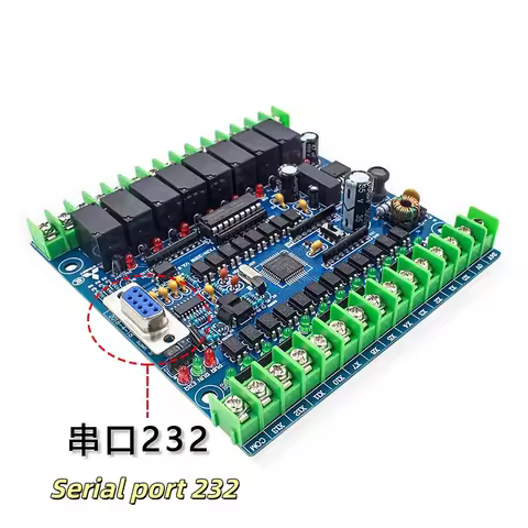 FX2N-6MR/10MR/14MR/20MR 6MT/10MT/14MT/20MT PLC Board With Shell High-speed Count Analog 2AD 0-10V DC