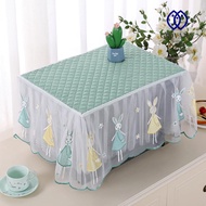 GIOVANNI Microwave Dust Cover, Rectangle Yarn Edge Oven Cover, Room Decoration Pastoral Style Insulated Dust Proof Tablecloth Kitchen Appliances