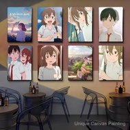 COD 1PC A Whisker Away Anime Movie Posters Retro  Canvas  Room Bar Cafe Aesthetic Art Wall Painting 