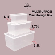 ❤Abbaware Clear Mini Storage Box Transparent Multipurpose Box Kotak Simpanan Kecil Storage container☂