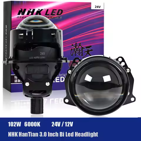 24V /12V 3.0 Inch Bi-led Projector Lens For NHK Hella 3R G5 Universal LED Projector Lens H1 H4 H7 90