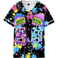 90s Outfit for Men Bel Air 88 Baseball Jersey for Man 90s Urba