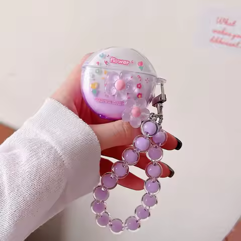 3D Flower Gradient Color Earphone Case For Lenovo HT38 Colorful Floral Girls Cover LivePods HT38 TWS