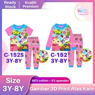 𝐂𝐚𝐥𝐮𝐛𝐲 Didi And Friends The Movie Girl Fashion Baby Girl Cotton Baju Tidur Budak Kid Night Clothes P