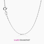 LAZO DIAMOND 9k White Gold Bold Mariner Chain Necklace