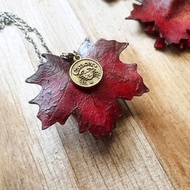 【十二星座】楓葉皮革項鍊