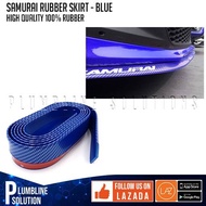Samurai Rubber Lip Skirt Universal Carbon Fiber Blue / Car Samurai Front Bumper Lip Protector Rubber