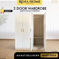 [READY STOCK + FAST SHIPMENT] 2 Door Wardrobe | Almari Baju | Almari Pakaian | Almari Murah | Ikea A