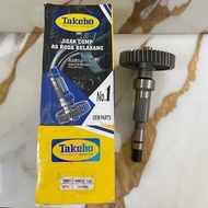 REAR AXLE + AXLE GEAR (GEAR COMP) VARIO 150 (23430-K59-A70) TAKEHO BRAND