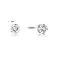 IH0 TAKA Jewellery 0.22carat Round Brilliant Lab Grown Diamond Earrings 10K