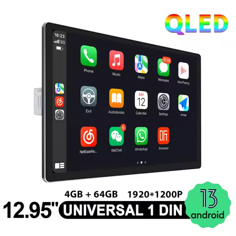 JOYING 12.95'' Universal Car Stereo Radio 1920x1200 HD Multimedia Player Bluetooth FM AUX Carplay&An