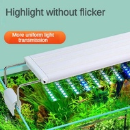 YEE 28-58cm Lampu Aquarium Light LED 6 Strip Plant Lamp with Stand Blue White 2ft