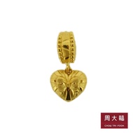 CHOW TAI FOOK 999 Pure Gold Pendant - Lovely heart R21401