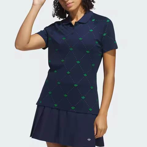 Adidas Authentic Three Leaves Women's Fashion Golf Lapel POLO Shirt JM8266