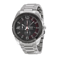Seiko Solar Chronograph Black Dial Stainless Steel Bracelet SSC215P1 SSC215P SSC215 Men's Watch