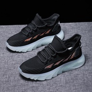 Flyweave breathable running shoes for women new jelly sole Korean style fashionable white shoes