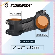 【Olivor】 TOSEEK Carbon Stem Road Bike Stem 17/25/35 Degree Stem Ultralight Bike Table 70/80/90/100mm