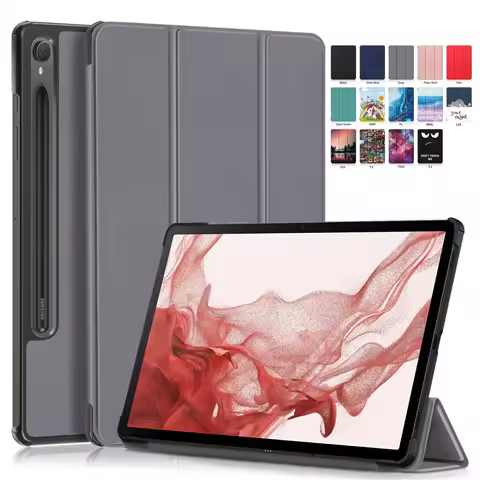 For Samsung Galaxy Tab S9 S10 FE S8 S10 S7 Plus S7 FE 12 4 Tablet Folding Magnetic Cover Funda for G