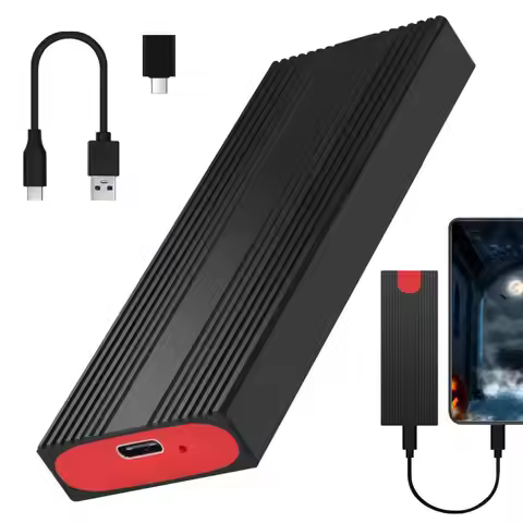 Hard Drive Storage Case Hard Disk Drive Box 10Gbps Type C External Hard Drive Reader USB 3.1 SSD Enc