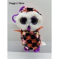 GANTUNGAN Sequin Owl Keychain Sequin Doll reversible Beads