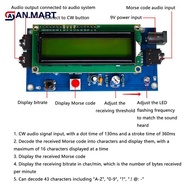 AN.MART DC 9V DIY CW Trainer Decoder Kit CW Decoder Morse Code Reader LCD Display Radio Circuit Boar