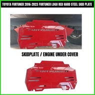 TOYOTA FORTUNER 2016-2023 FORTUNER LOGO RED HARD STEEL SKID PLATE / SKIDPLATE / ENGINE UNDER COVER