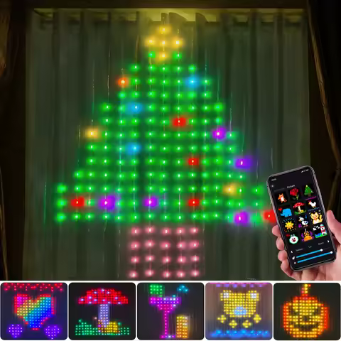 2mx2m 3mx3m IR Remote Control RGB LED Curtain Lights USB Powered Christmas Halloween Fairy Light Str