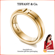 (New) Womens Fashion Ring Gold plated T Series Narrow Ring Valentines Day holiday gifts