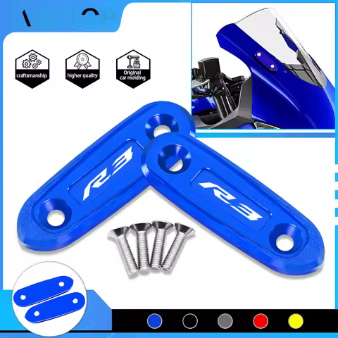 2024 Accessories For R15 V3 2018-2025 R3 2019-2025 Motorcycle CNC Windscreen Mirror Driven Cover r3 