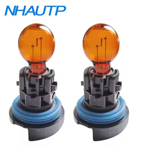 NHAUTP 2Pcs Original PH24WY PH24W Halogen Lamp With Base For Peugeot 3008 5008 Citroen C5 DRL Turn S