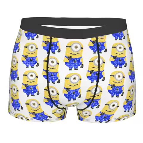 Custom Anime M-Minions Cartoon Boxers Shorts Men Briefs Underwear Funny Underpants