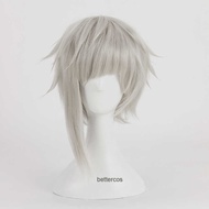 Bungou Stray Dog Atsushi Nakajima cos Wig Warm Gray Yin Yang Sideburns cosplay Fake Hair B137B