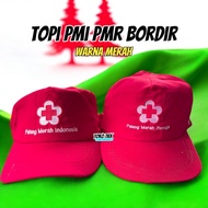 MERAH Red embroidered PMI PMR hat Red PMI hat/ Red PMR hat/