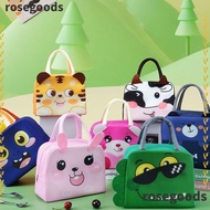 ROSEGOODS1 Cartoon Stereoscopic Lunch Bag, Portable Thermal Bag Insulated Lunch Box Bags, Thermal Lunch Box Accessories  Cloth Tote Food Small Cooler Bag