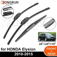 3PCS Car Wiper for HONDA Elysion 2010-2015 Front Rear Windshield Windscreen Wiper Blade Rubber Acces