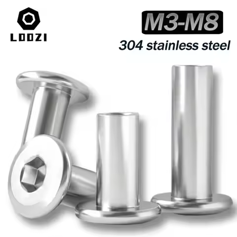 5/10/20pcs M3 M4 M5 M6 M8 304 A2 Stainless Steel Large Flat Hex Hexagon Socket Head Rivet Connector 