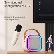 Wireless Karaoke Speaker With Karaoke Bluetooth Microphone Home KTV Karaoke Machine RGB Light Portable Mini