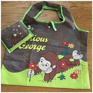 日本 Curious George 喬治猴 便攜 可摺疊 大容量 環保袋 收納袋 購物袋 （需訂購）