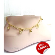 BT Gold and SILVER 18K Titanium Anklet