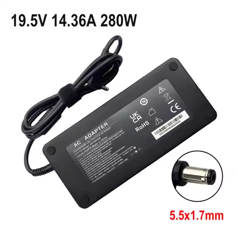 19.5V 14.36A 280W 5.5x1.7mm AD1951436 Laptop AC Adapter Charger For Acer PC Power Supply A21-280P1A 